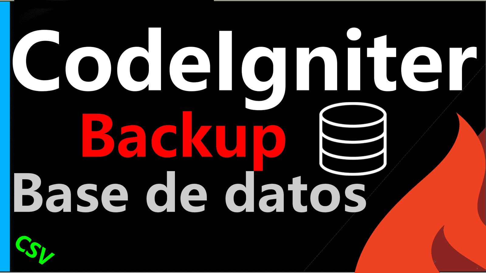 Backup of the database in CodeIgniter (includes CSV)