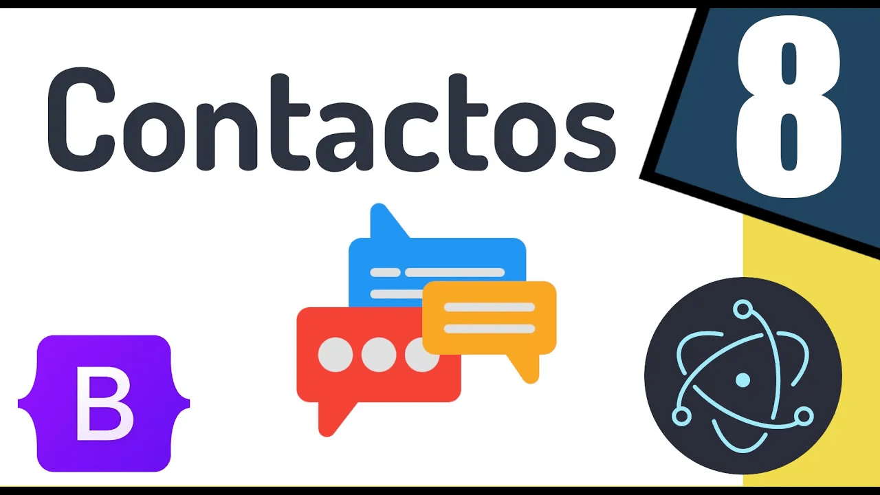 Create a list of contacts with Electron.js and Bootstrap 5 8