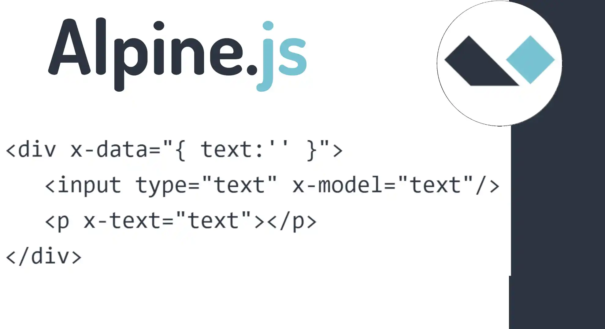 Campos de textos y variables: x-model y x-text en Alpine JS - 5