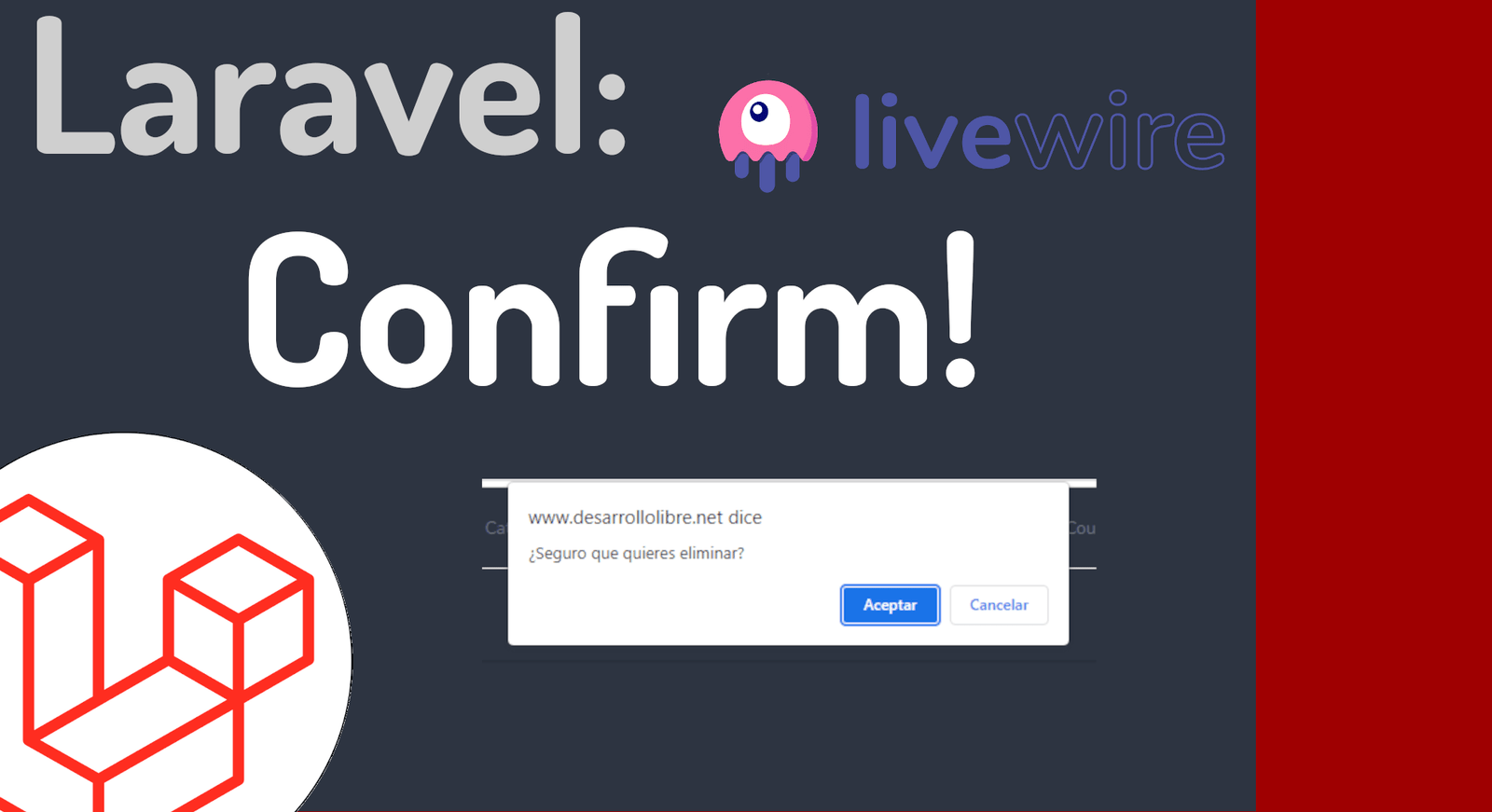 Cómo hacer alerts o dialogos de confirmación en Laravel Livewire