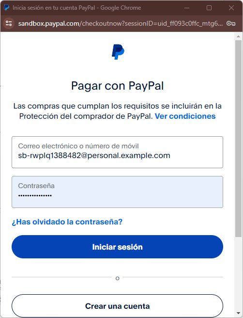 PayPal Credentials