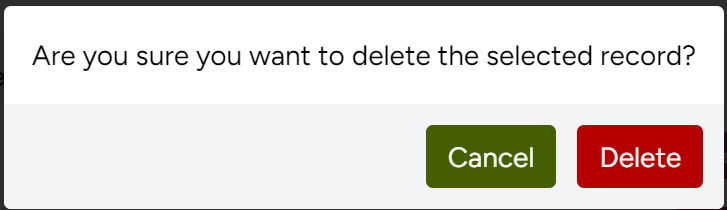 Delete dialog in Oruga