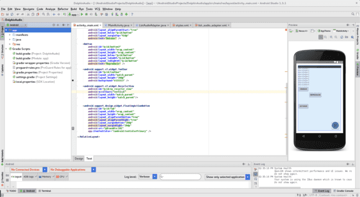 Interfaz Android Studio