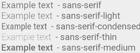Tipografía en android