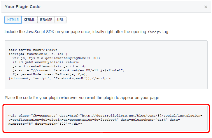 facebook comment plugin example