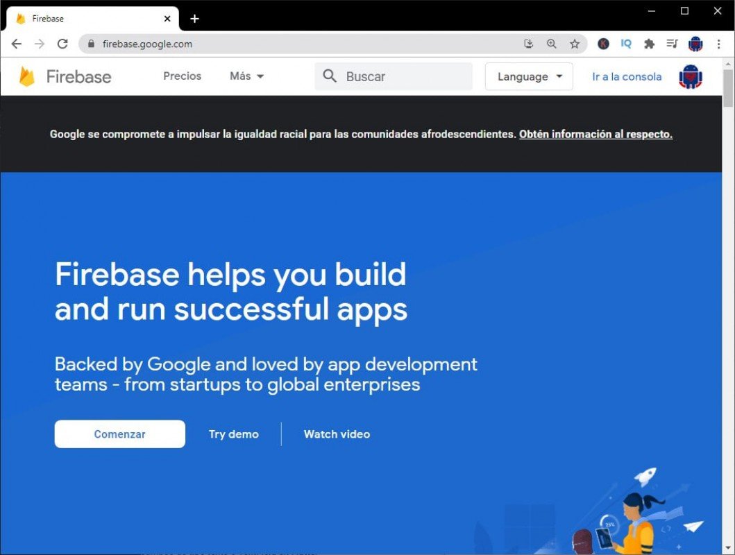 Pagina de Firebase
