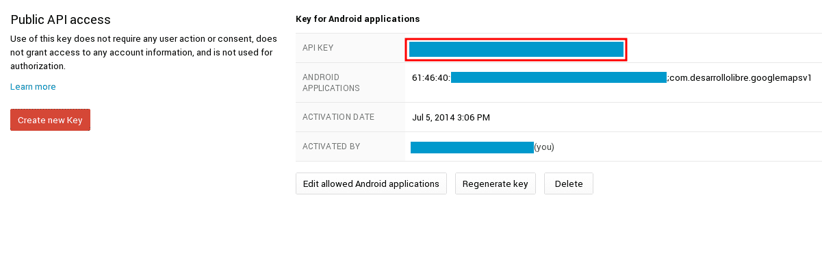 api key console developers google