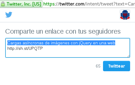 compartir contenido twitter