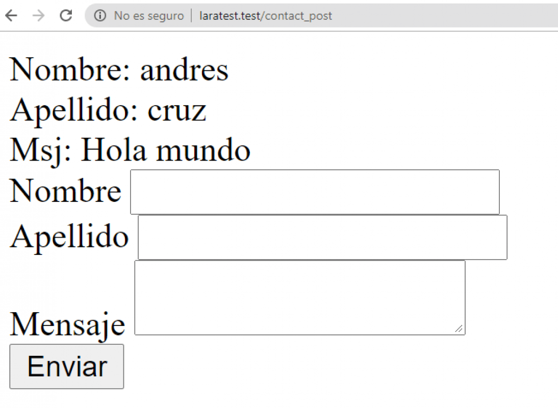 Creating and consuming our first POST route form in Laravel 10 -  Desarrollolibre