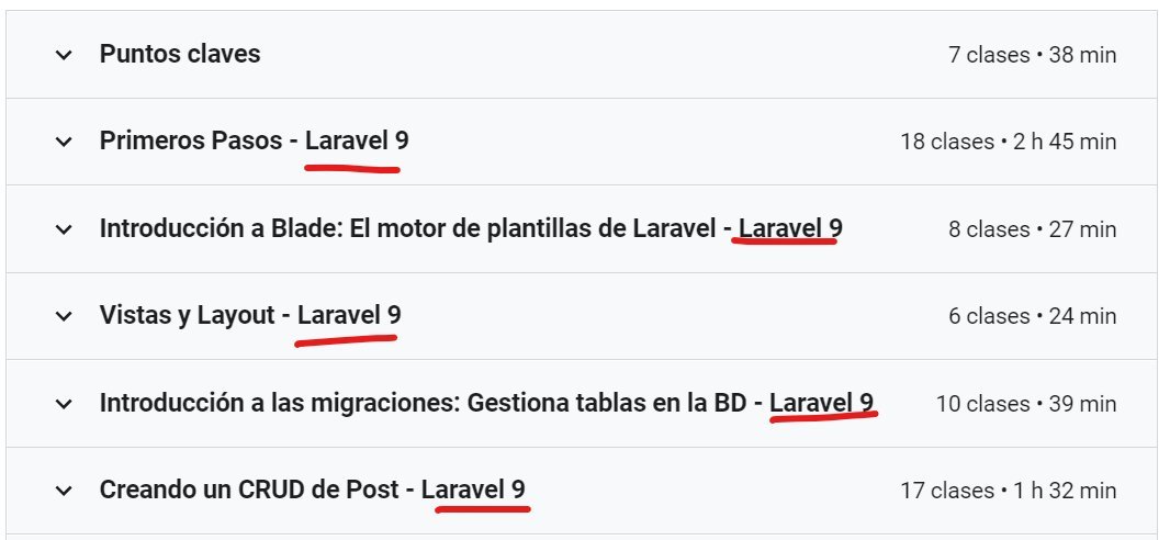 Curso de Laravel renovación